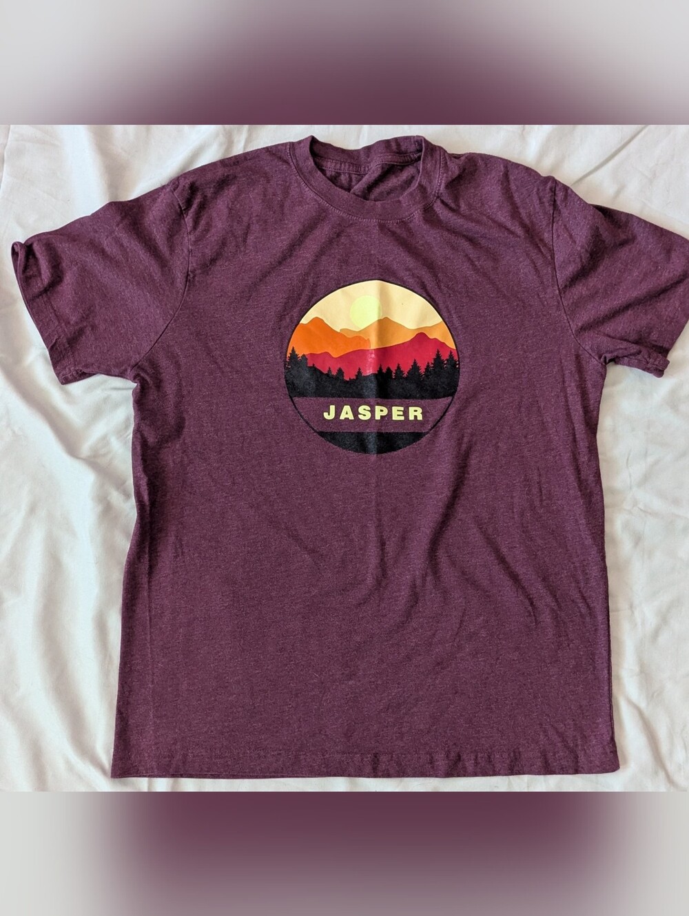 EUC, Vintage Jasper Graphic Crewneck Tee - Purple, Size Medium/Large